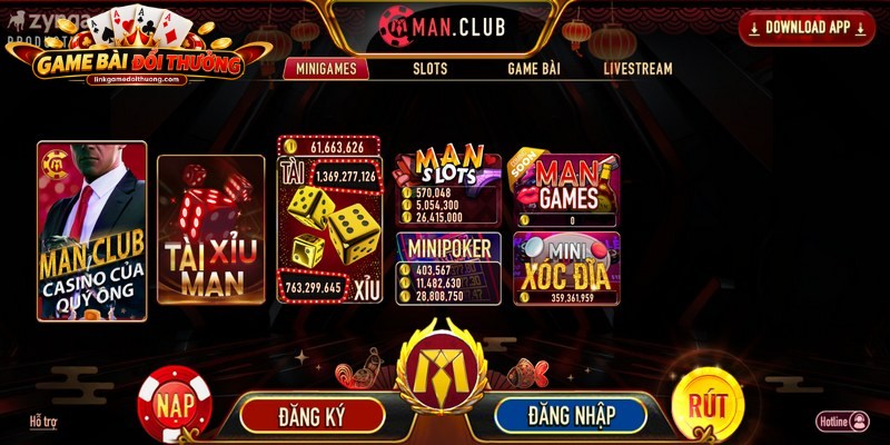 Manclub sở hữu hàng loạt ưu điểm vượt trội hút đông đảo người chơi