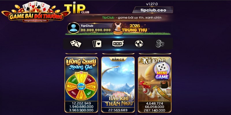 Tipclub - Cổng Game Hàng Đầu| Lì Xì Khủng Hàng Ngày 3 Tham gia trải nghiệm hôm nay để khám phá những game độc đáo