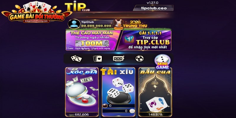 Tipclub - Cổng Game Hàng Đầu| Lì Xì Khủng Hàng Ngày 2 Tipclub mang đến trải nghiệm giải trí đẳng cấp không cưỡng lại được